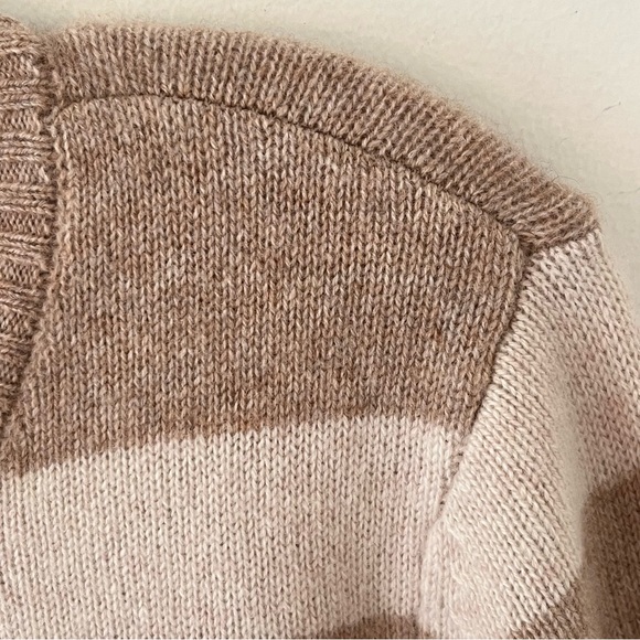 Cynthia Rowley Cashmere Merino Wool Wide Strip Blend Long Sleeve Knit Sweater - Picture 4 of 15